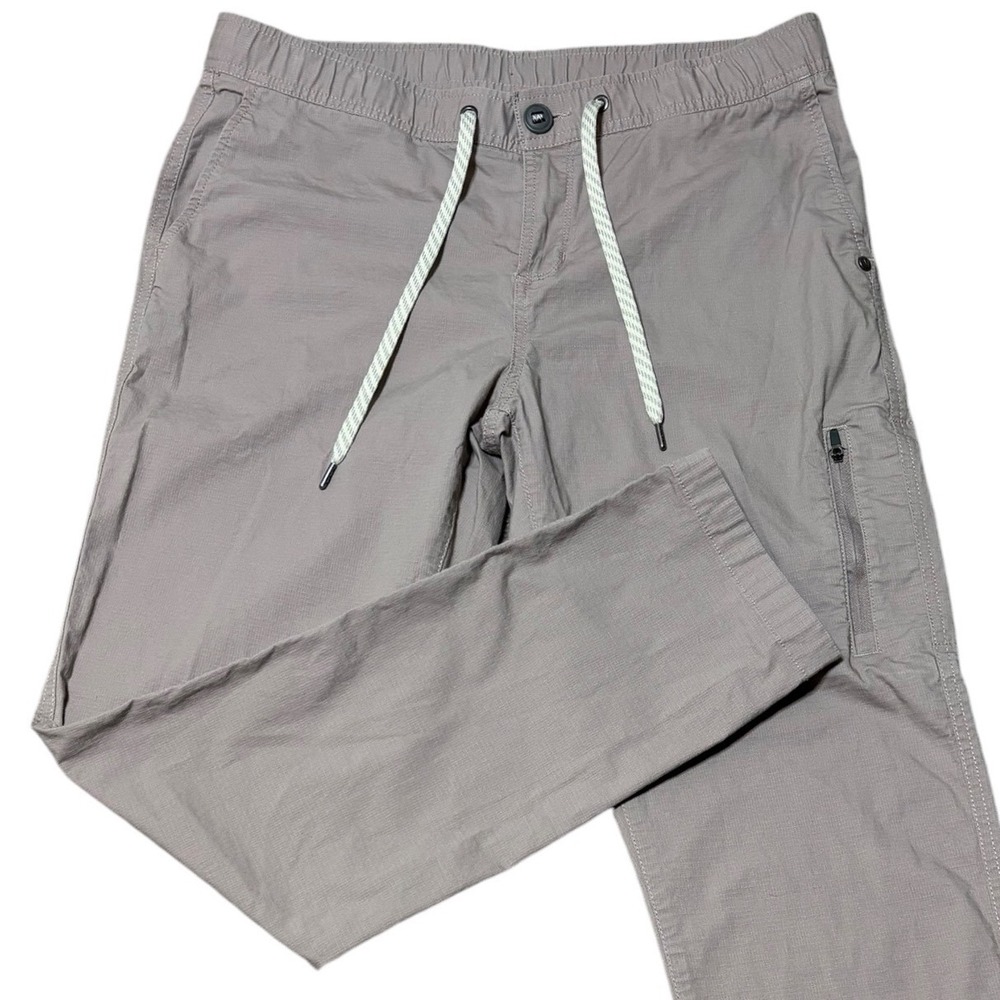 Vuori Ripstop Pant Dusty Mauve Organic Cotton Straight Leg Active Gorpcore L